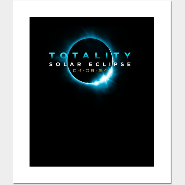 Astronomy Lovers! Total Solar Eclipse 2024 Totality 04/08/24 Wall Art by Vector Deluxe